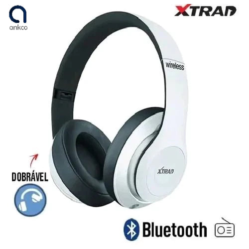 Fone Bluetooth Sem Fio Dobrável